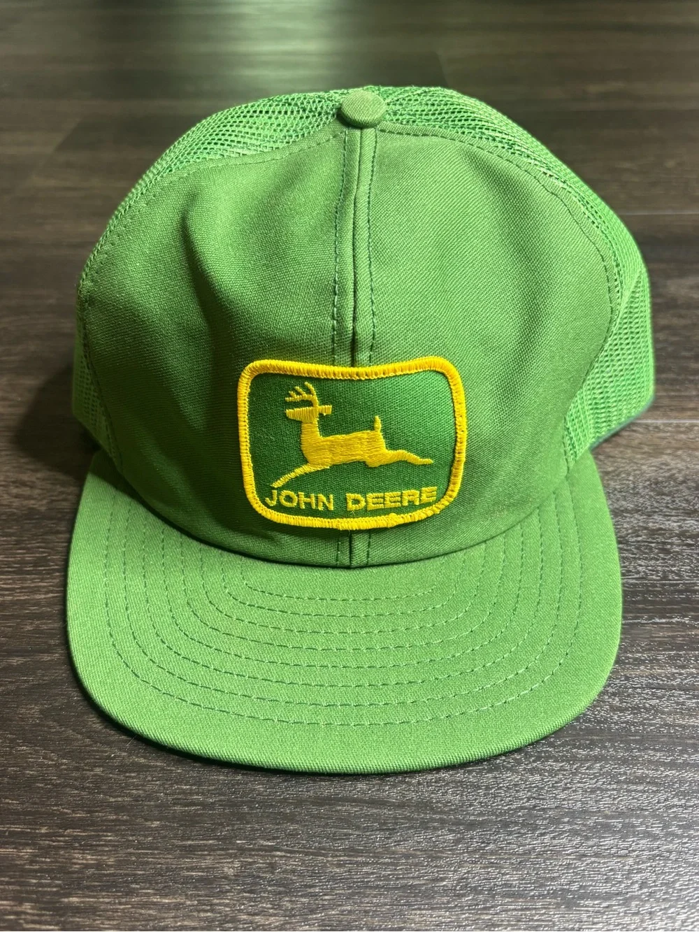 Vintage John Deere Patch Green Mesh Trucker Snapback Hat Louisville